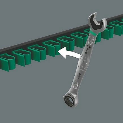 Set çelësa unazorë me ratchet Wera Joker 6000, 5 copë, 8-19mm, mbajtëse magnetike, inox, zi/argjendtë