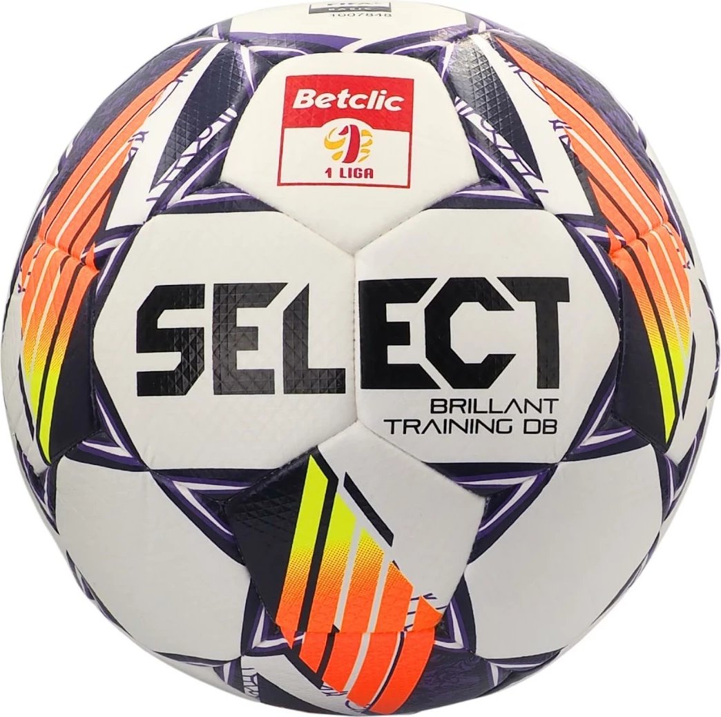 Top futbolli Select për trajnime, bardhë-portokalli-vjollcë