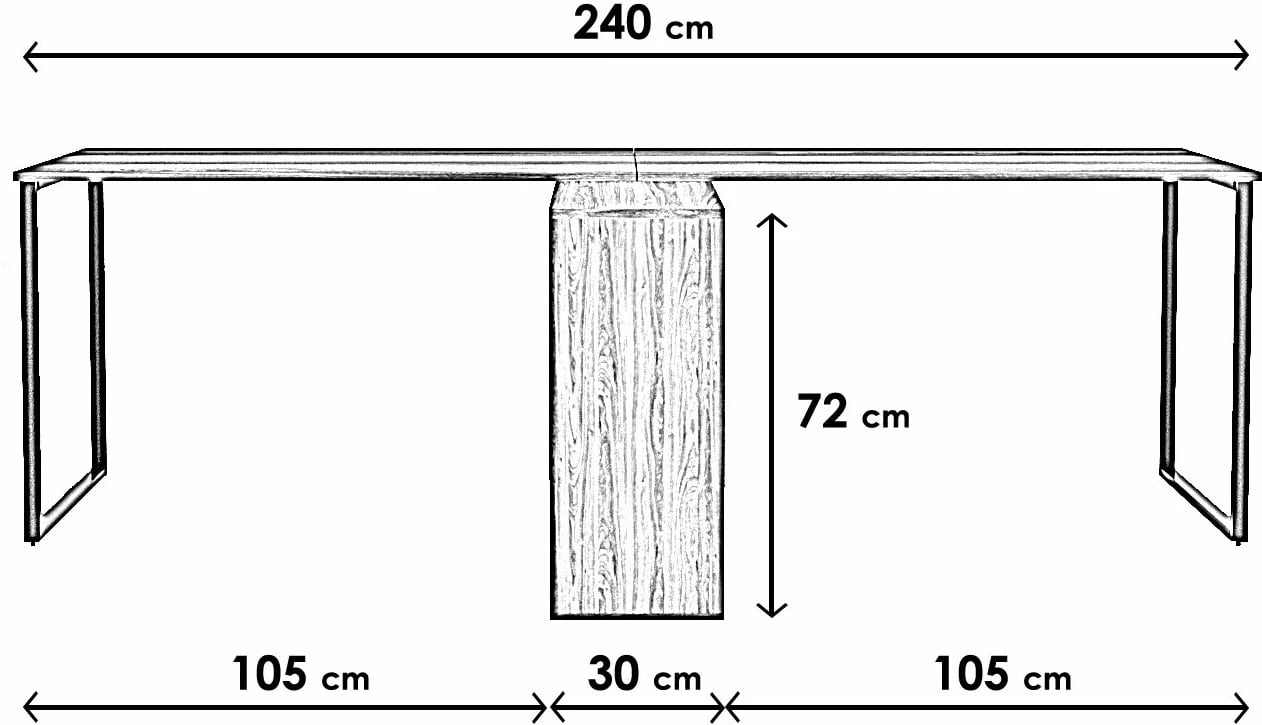 Tavolinë studimi Skye Decor, ngjyrë arre, London - L208