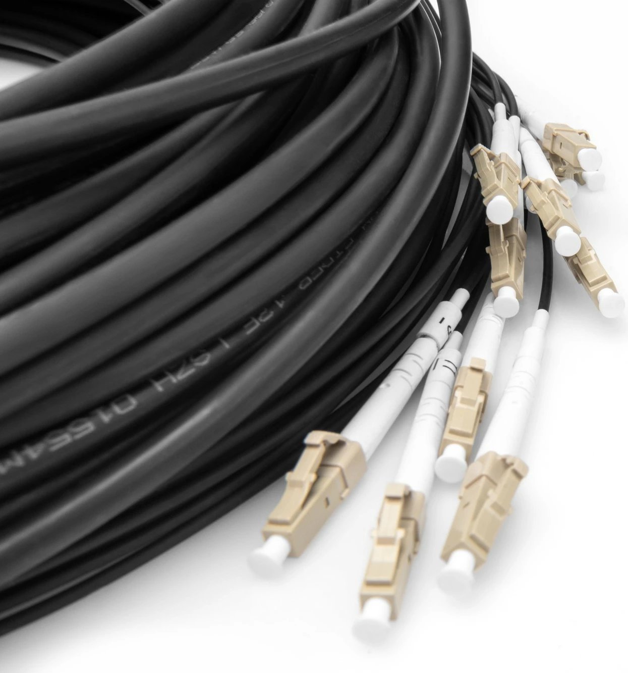 Kabllo optike Digitus LWL Patchkabel LC-UPC 100m OM4 12 fibra, e zezë