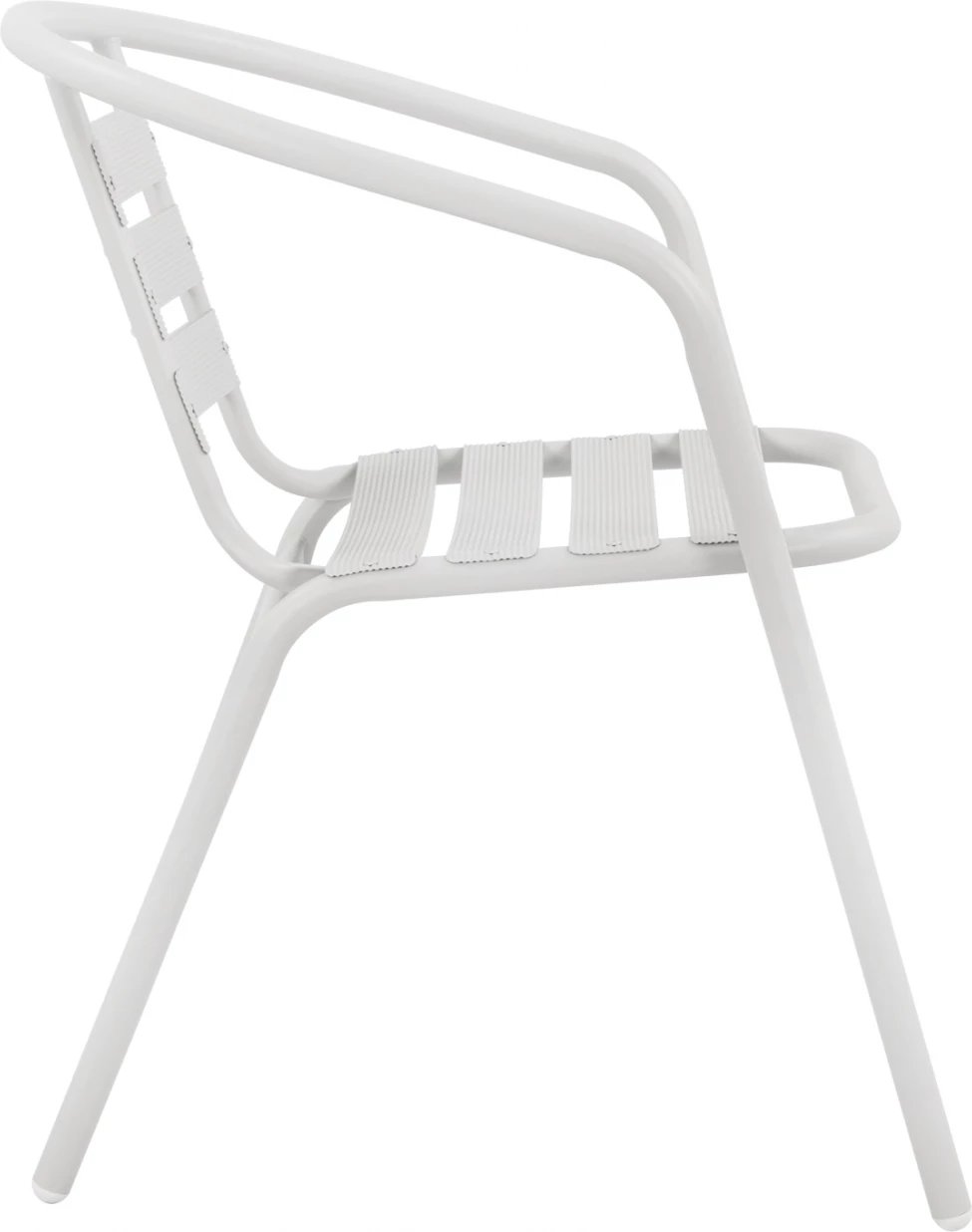 Karrige Laura Metalike e Bardhë me feta alumini FH5037.02 54x59x73cm