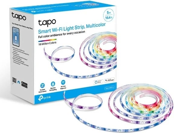 Dritë LED TP-Link Tapo Smart Wi-Fi, Multicolor, 5m