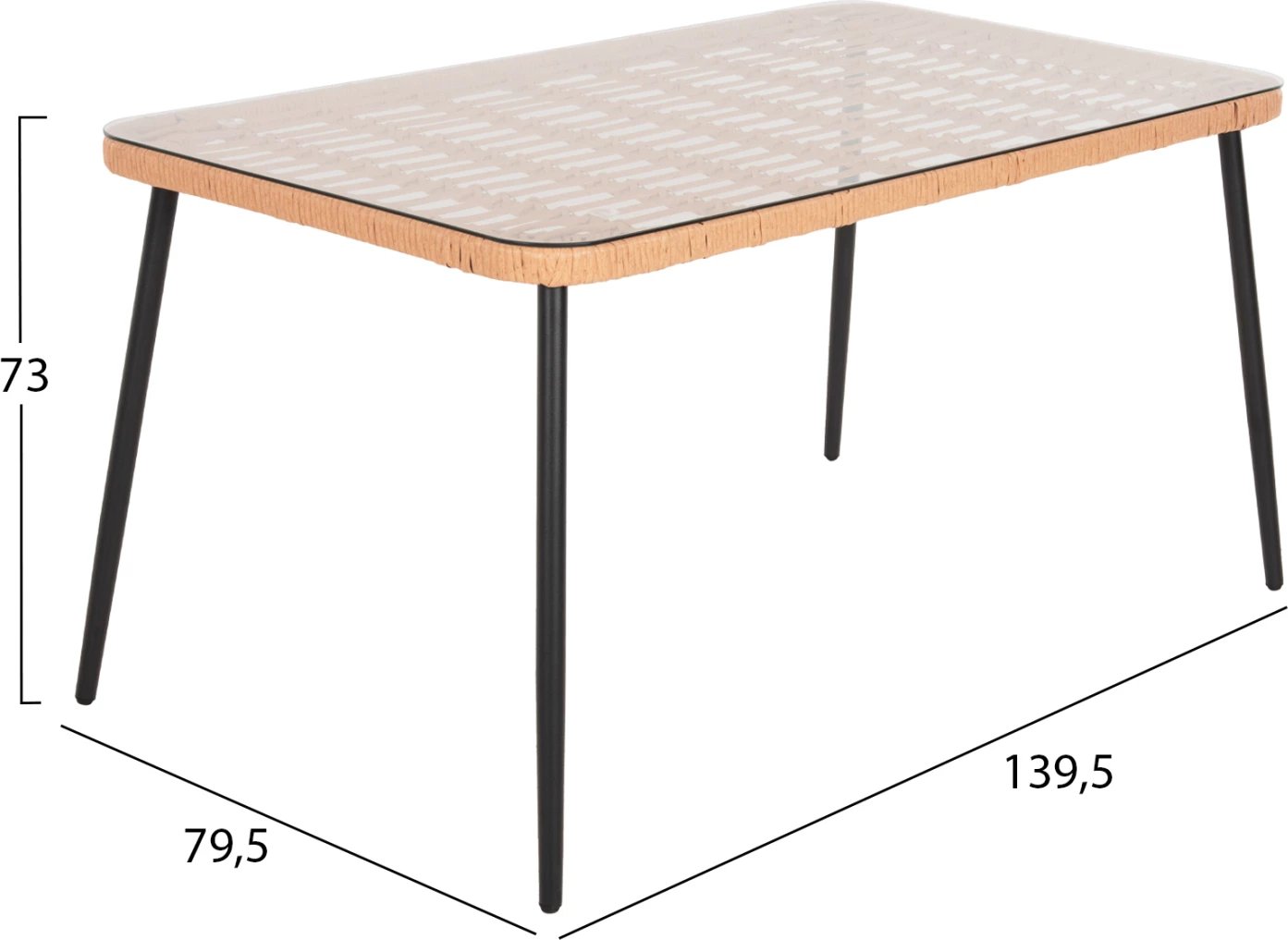 Set kopshti tavolinë & karrige Allegra FH21027, 5 pjesë, bezhë