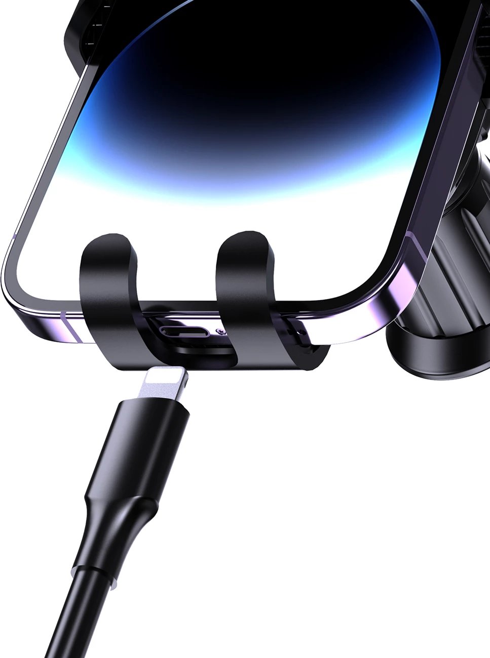 Mbajtëse gravitacionale për makinë, Dudao F5N+, kapëse me gotë thithëse për xham ose pult, rrotullim 360°, e zezë