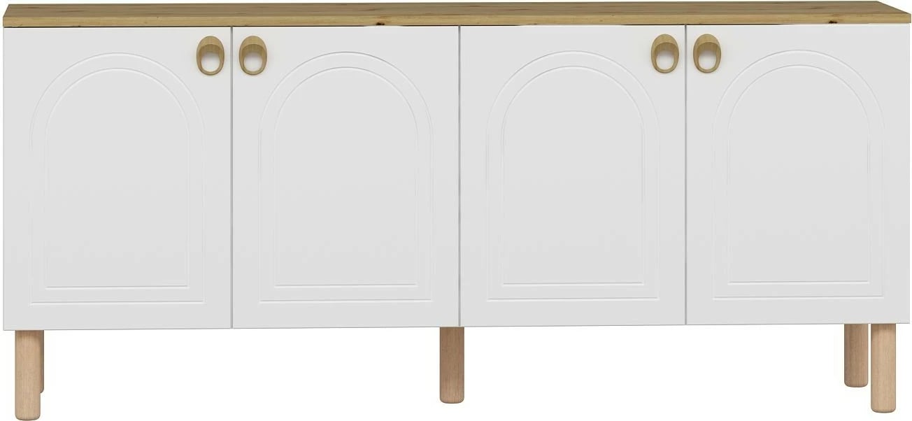 Konsol Skye Decor, ngjyrë e bardhë, Lotus