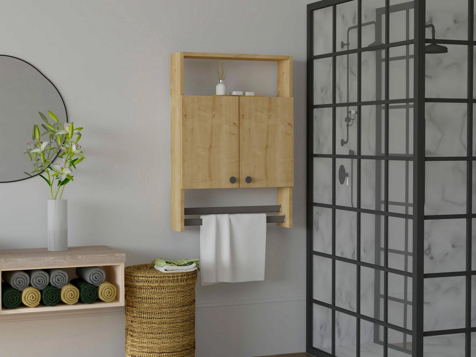 Dollap banjoje Hanah Home, Ela, ngjyrë safir