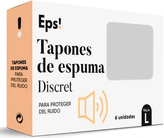 Taponë veshësh prej shkumës EPS Discret, madhësia L, 6 copë