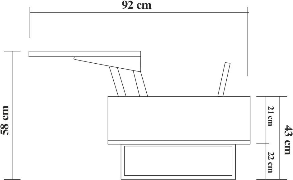 Set mobiljesh për dhomë dite, ngjyrë arre dhe e zezë, Skye Decor, Laxus Takım 18