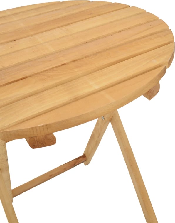 Tavolinë Letna dru ahu solid, ngjyrë natyrale, D60x75cm