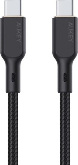 Kabllo USB-C në USB-C AUKEY CB-KCC101, 1m, Kevlar, 100W, E zezë