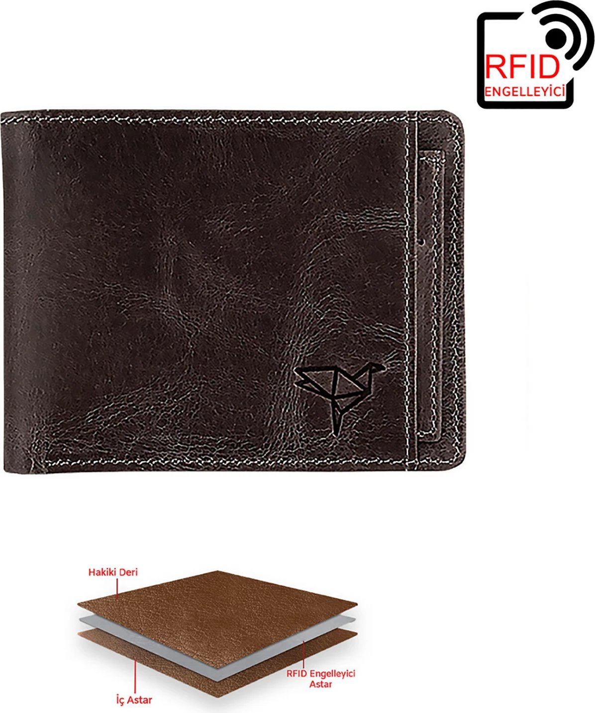 Portofol për burra, lëkurë origjinale, ngjyrë gri, Zoozie Bags, Kanguru