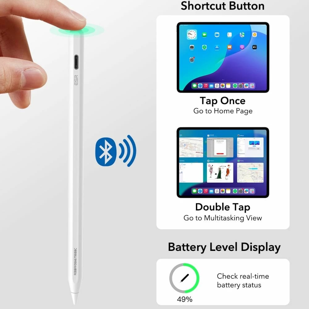 Stylus digjital ESR Geo, i bardhë