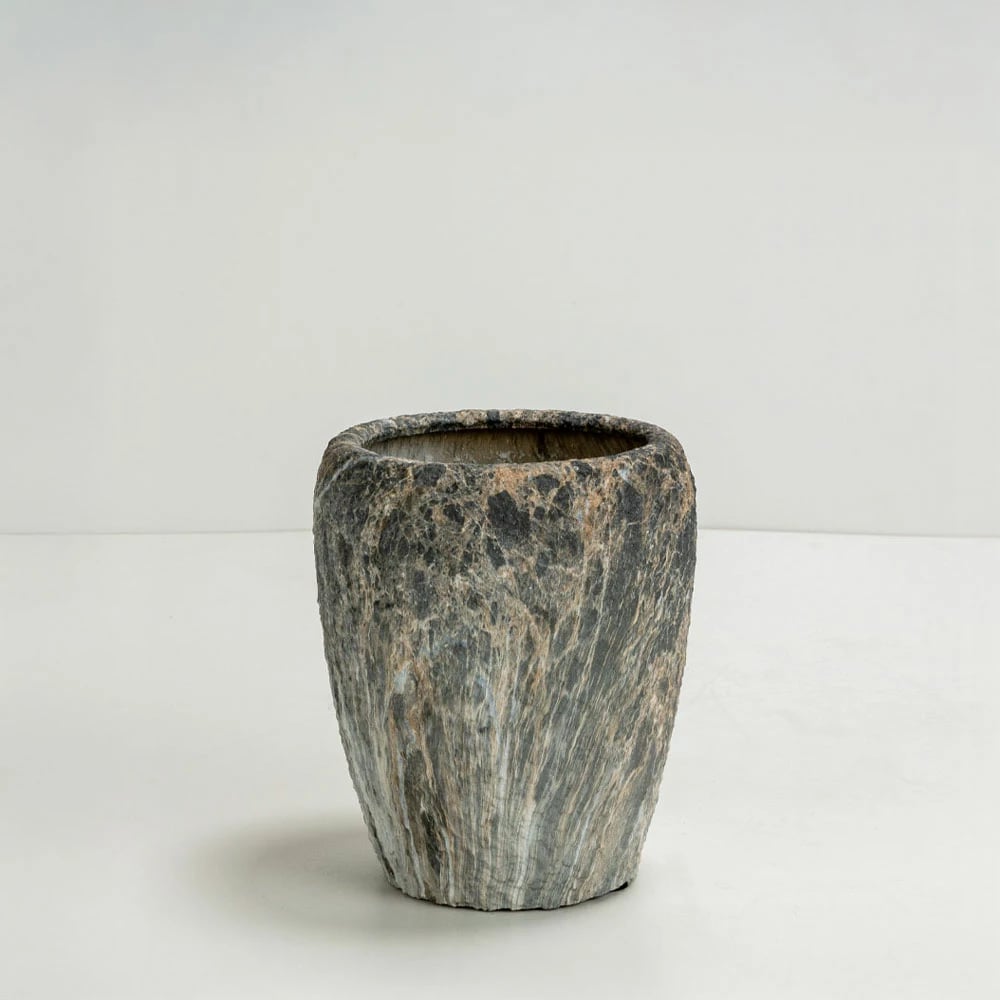 Set vazo GASHER 3 copë, qeramikë, antracit-bezhë, 42x42x35