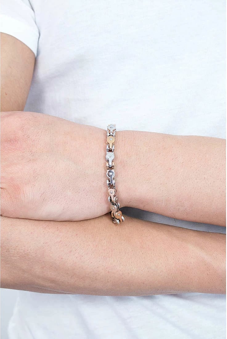 Byzylyk për meshkuj BREIL JEWELS GEAR, argjend dhe rozë ari