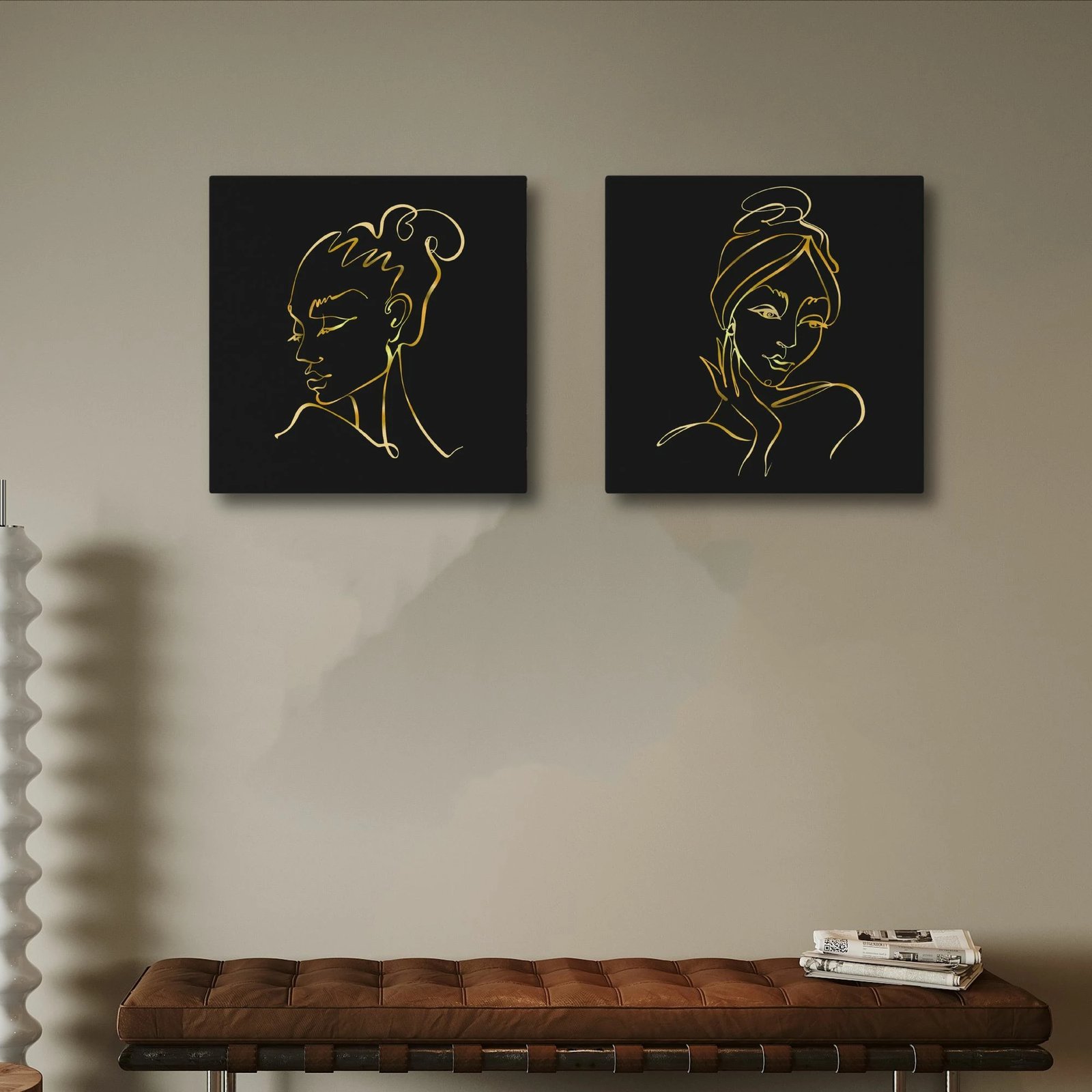 Pikturë dekorative në kanavacë (2 copë), Wallity, ASR2-CNV25-7, 40x40 cm