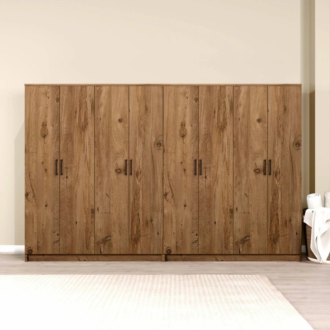 Dollap garderobe, ngjyrë Atlantic Pine, Skye Decor, 280x180x51.8 cm