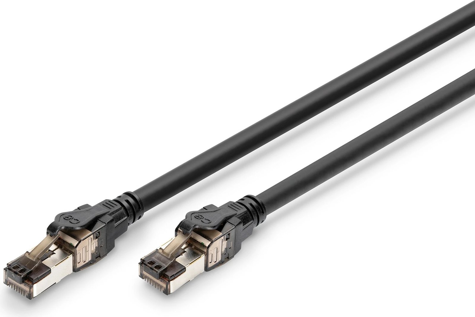 Kabllo rrjeti Digitus Cat 8.1, 1m, S/FTP, RJ-45, e zezë