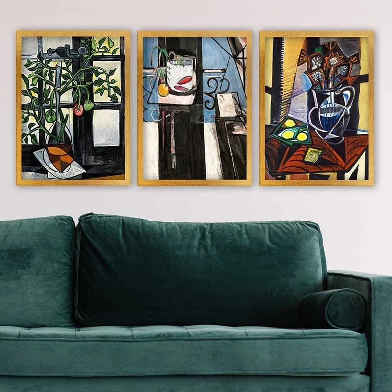 Pikturë dekorative me kornizë (3 copë), Wallity, 3AC_UNPP04_3545