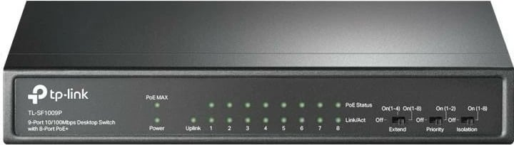 Switch TP-Link TL-SF1009P 8 porta 100Mbps