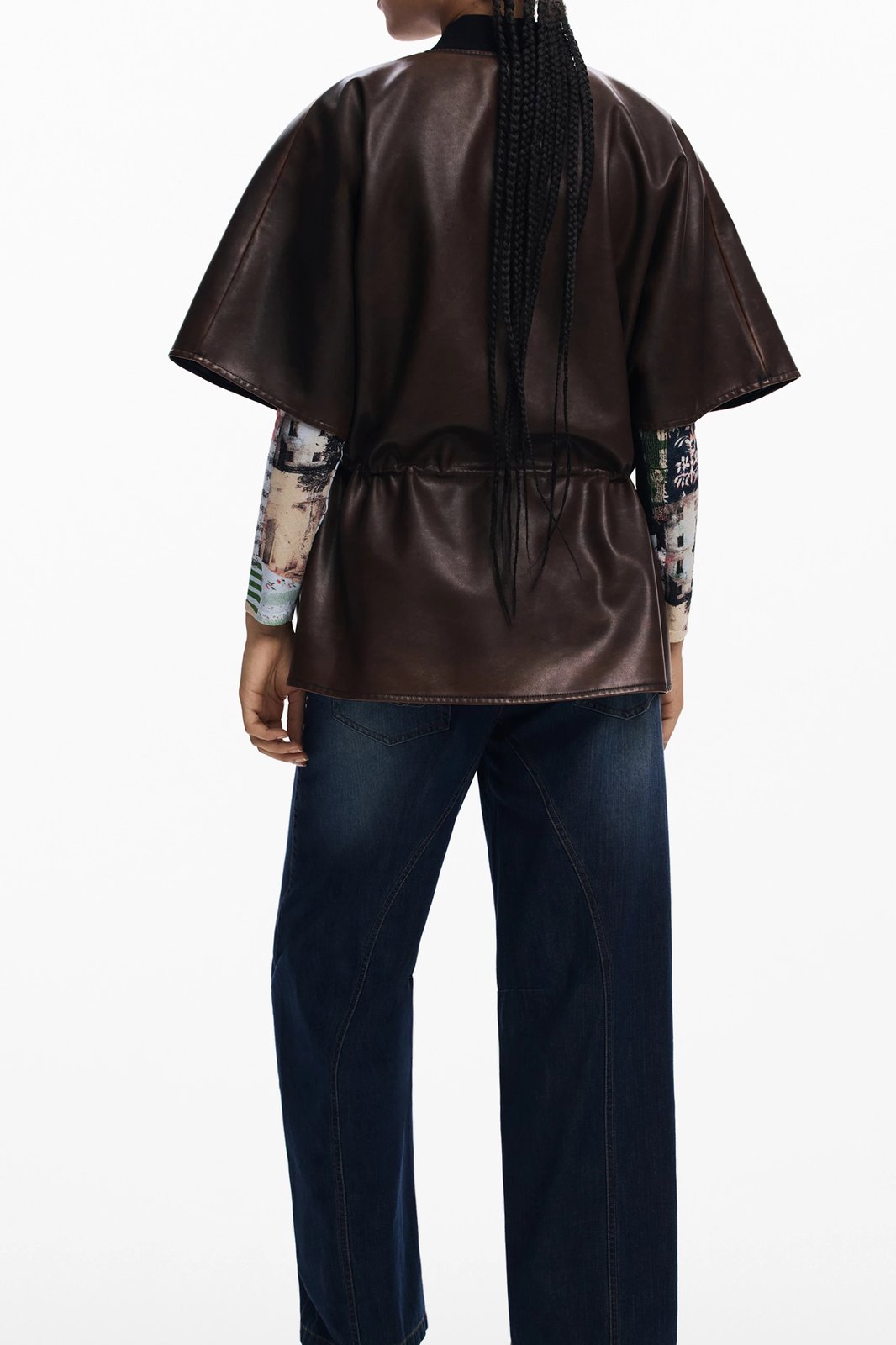 Poncho DESIGUAL femra, kafe