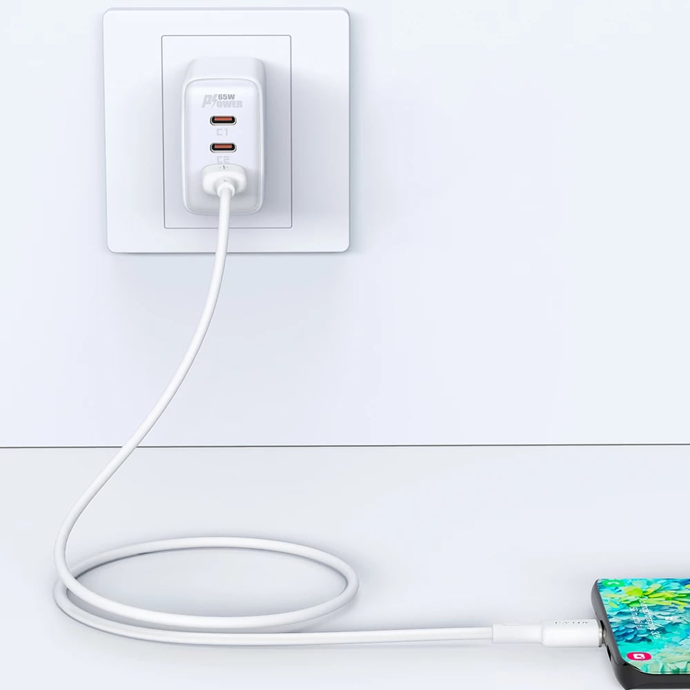 Kabllo Acefast C2-04, USB në USB Type-C, 1.2m, 3A, Bardhë