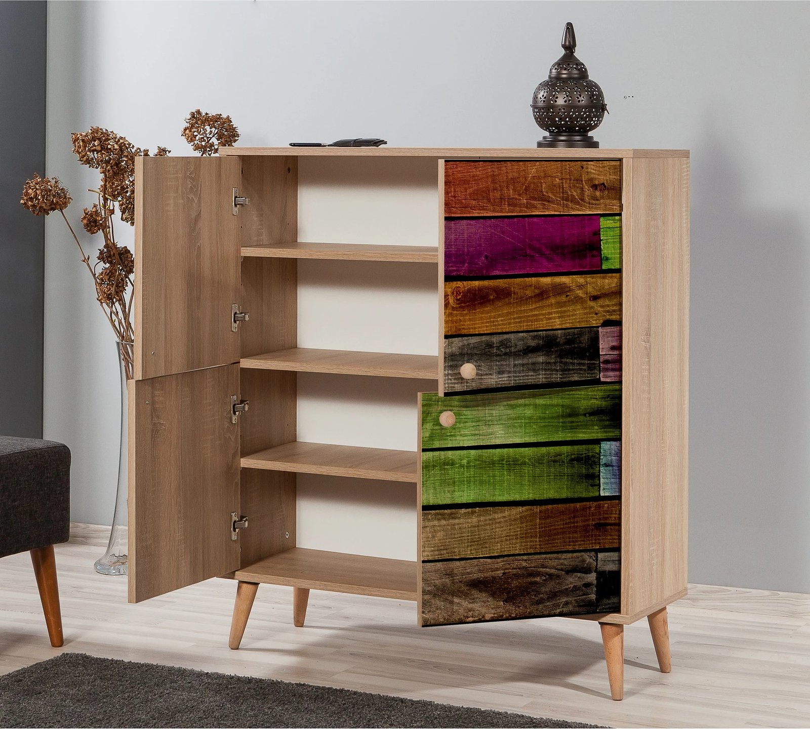 Dollap multifunksional, ngjyrë lisi Sonoma, Multilux - 726