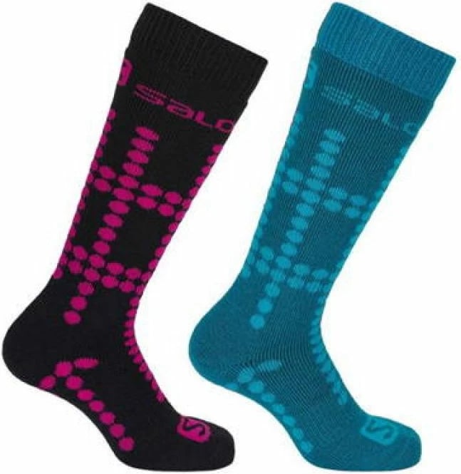 Çorape për ski për fëmijë Salomon, të zeza dhe blu