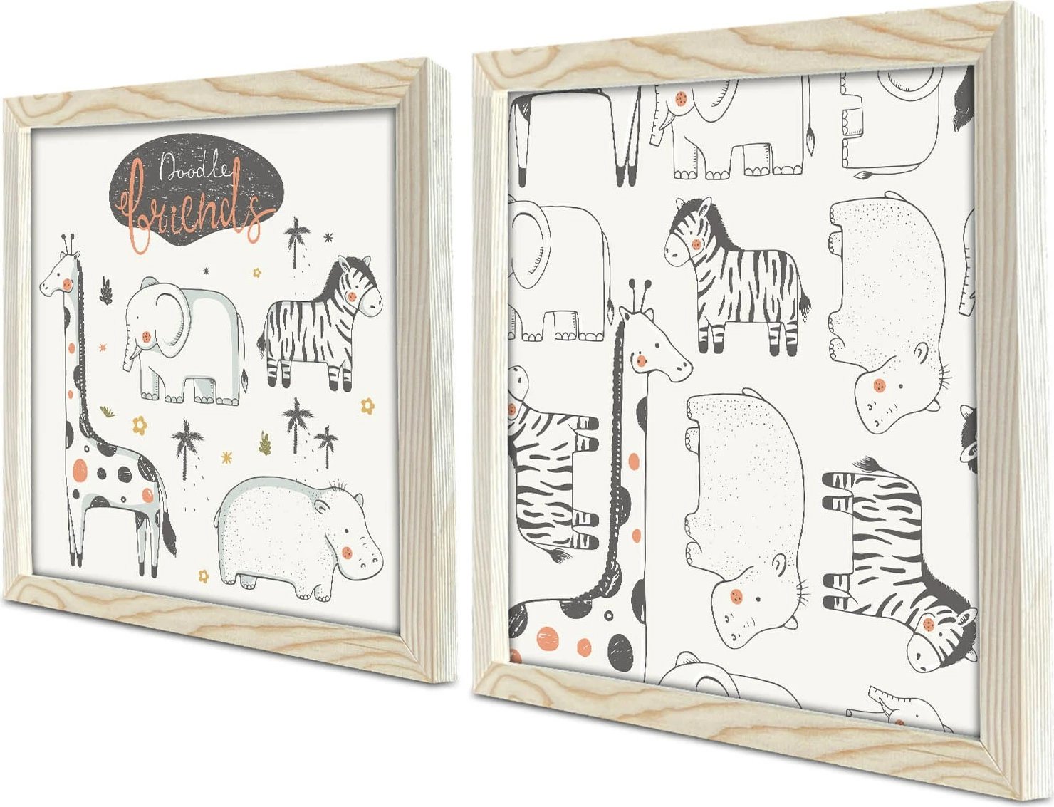 Pikturë dekorative me kornizë MDF (2 copë), Wallity, 2P3333KCT-001