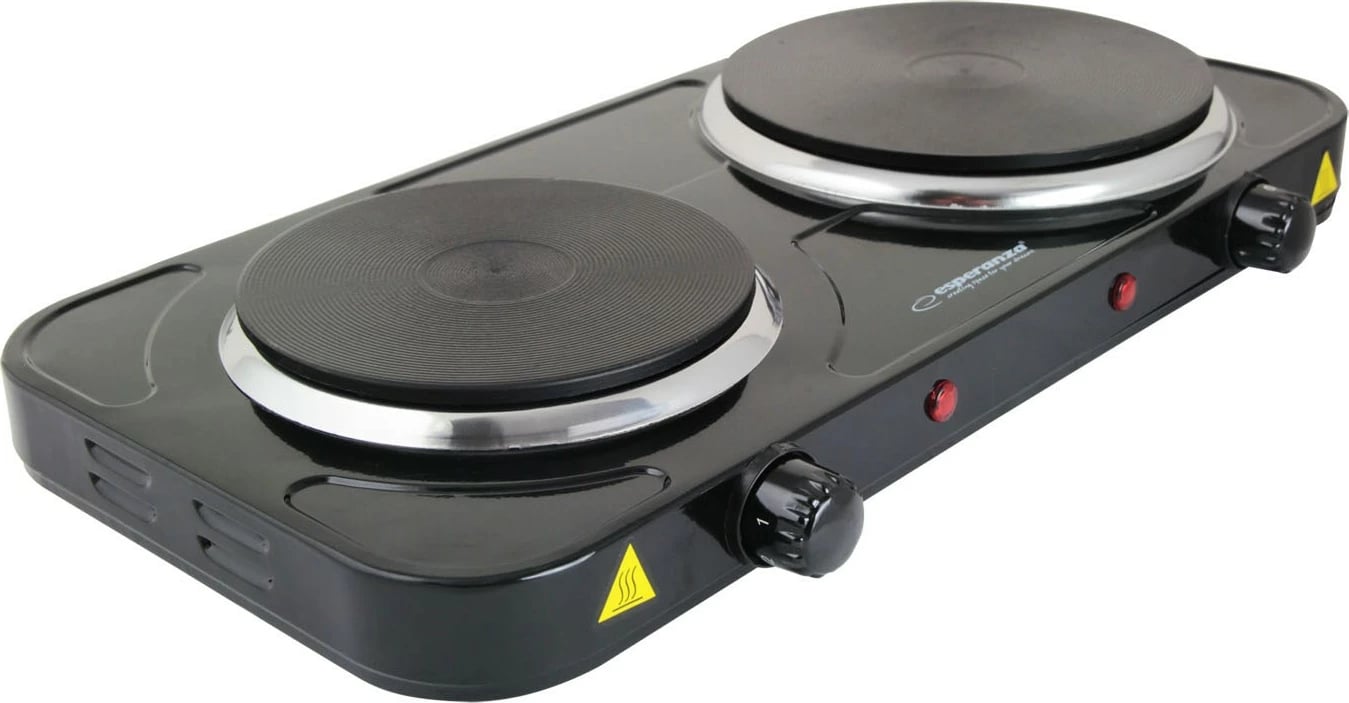 Sobë elektrike Esperanza Yellowstone me 2 pllaka, e zezë