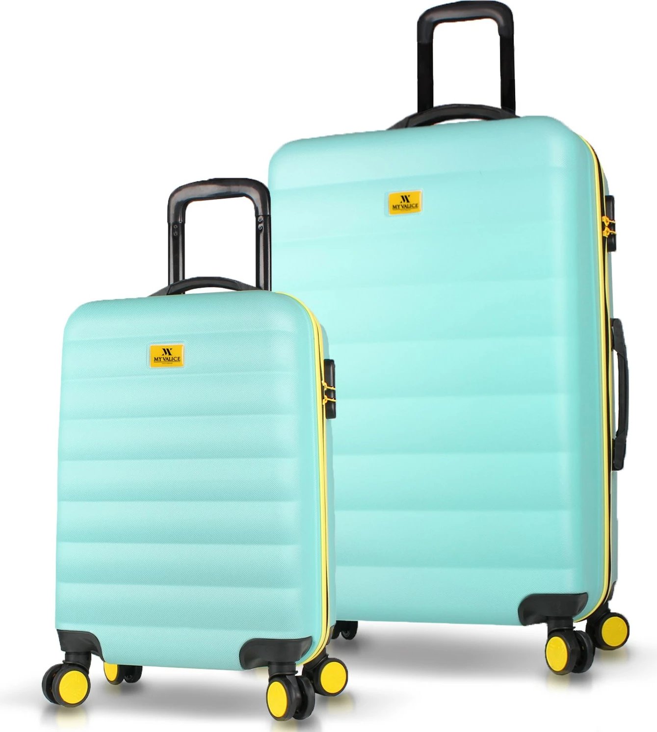 Set valixhesh (2 copë), Zoozie Bags, ngjyrë mint, 6575