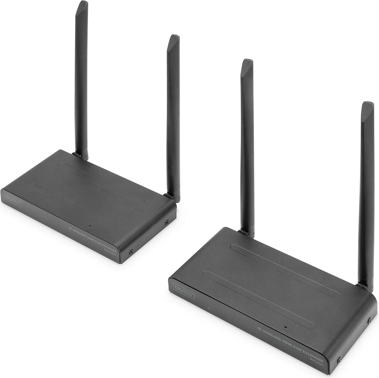 Set HDMI KVM pa tela Digitus 4K, 150 m, 3840 x 2160 piksel, AV transmetues dhe pranues, 150 m, me kabllo dhe pa kabllo, e zezë, HDCP
