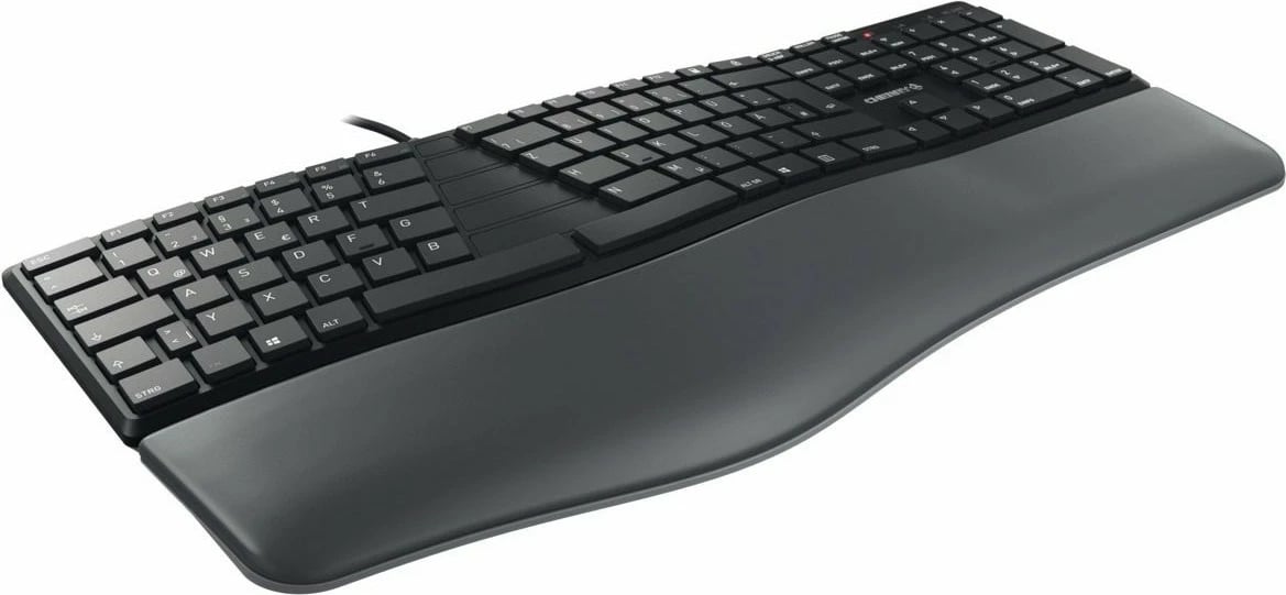 Tastierë Cherry KC 4500 ERGO, Full-size, USB, AZERTY, Ngjyrë e zezë