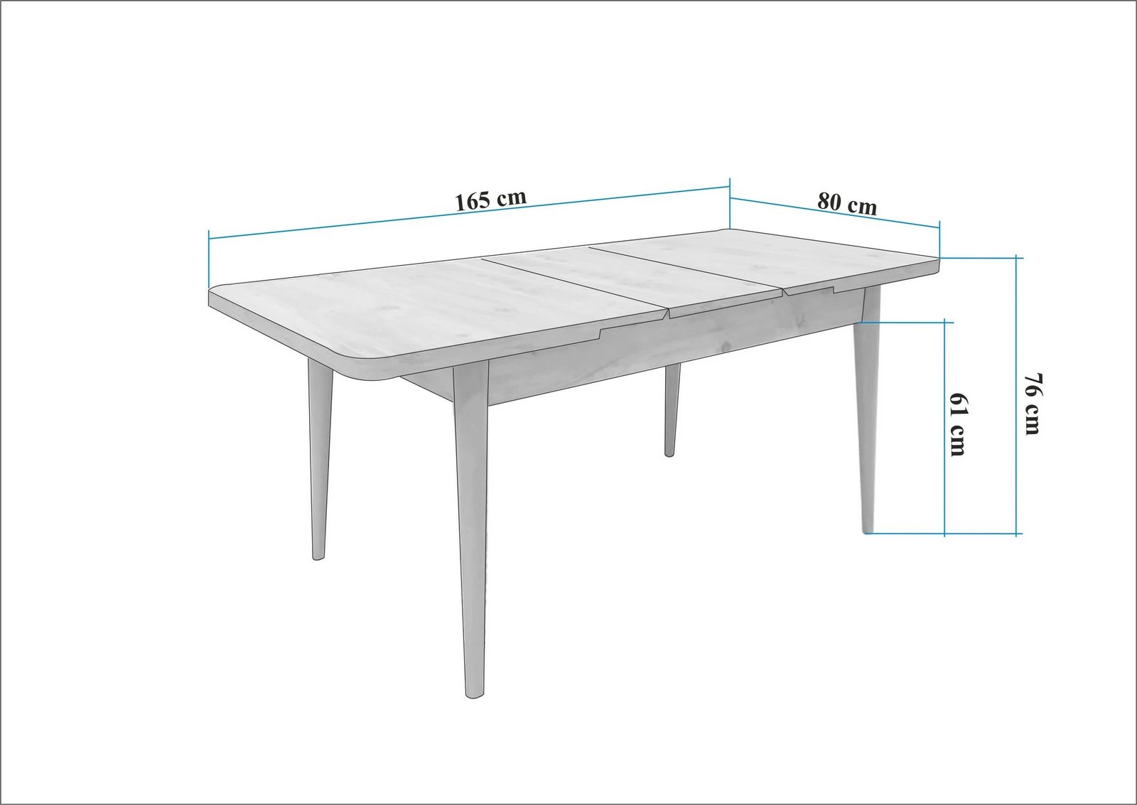 Set tavoline ngrënie me karrige dhe konsol (6 copë), Skye Decor, Vina 01 0701, ngjyrë arre, gri
