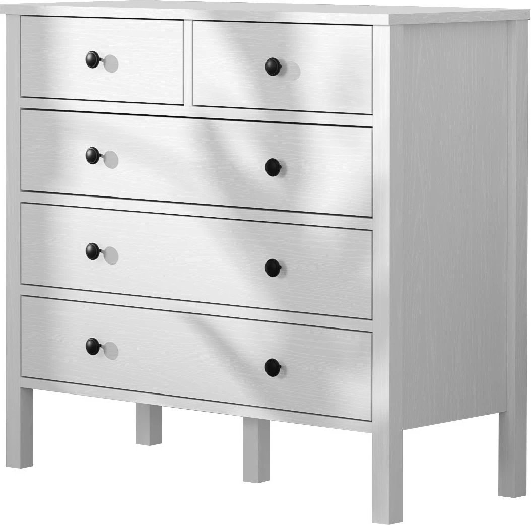 Komodë Hanah Home, FRN-20061, ngjyrë druri dhe e bardhë