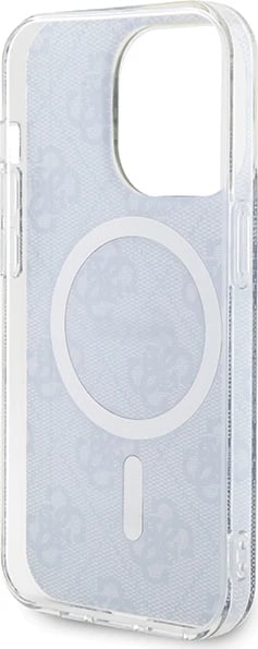 Mbështjellës Guess IML 4G MagSafe për iPhone 15 Pro, Blu