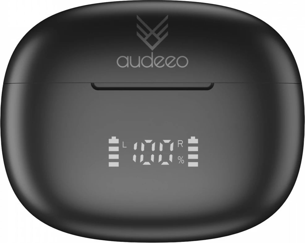 Kufje TWS Audeeo Navigator, Bluetooth 5.3, me ekran LED, të zeza Kufje TWS Audeeo Navigator, Bluetooth 5.3, me ekran LED, të zeza