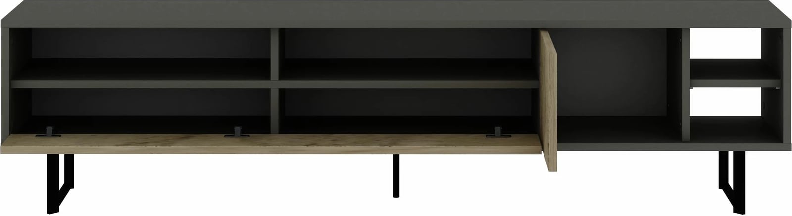 Komodë TV Skye Decor, ngjyrë gri, travertin