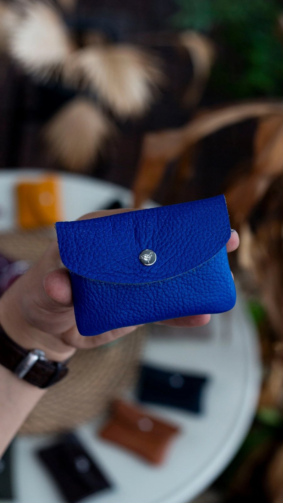 Mbajtës kartelash Zoozie Bags, Murcia, ngjyrë sax blue