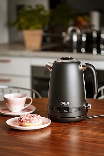 Çajnik elektrik Adler AD1295 1.7L rregullim temperature LCD inox 2200W i zi