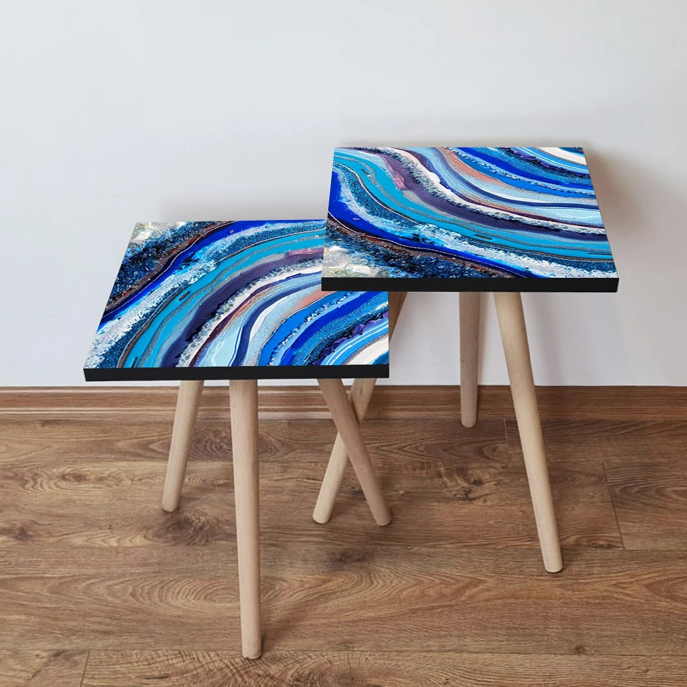 Set tavolinash ndihmëse, 2 copë, Skye Decor, shumëngjyrëshe, 2Shp289