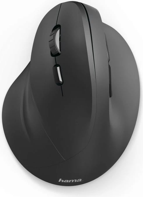 Maus ergonomik Hama EMW-500, pa kabllo, për mëngjarashë, i zi