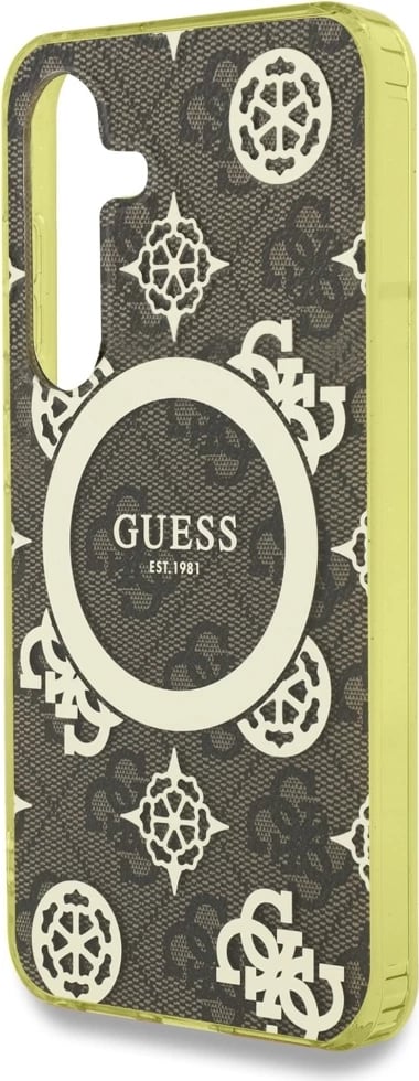 Mbështjellës Guess për Samsung Galaxy S25, MagSafe, Peony Pattern, Kafe Mbështjellës Guess për Samsung Galaxy S25, MagSafe, Peony Pattern, Kafe