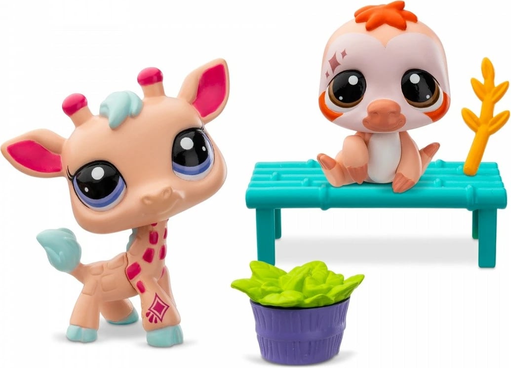 Set figurina Littlest Pet Shop Tm Toys LPS00620, 2 copë, me aksesorë, shumëngjyrëshe