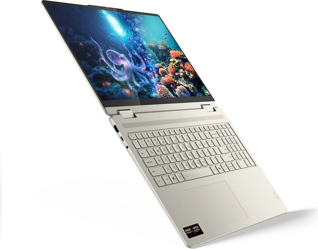 Kompjuter Lenovo Yoga 7 2-në-1, 16", AMD Ryzen AI 7 350, 16 GB RAM, 512 GB SSD, Touchscreen, Argjend