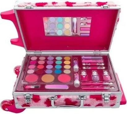 Valixhe make-up Love Heart, pa markë, 243027, set i pajisur, rozë