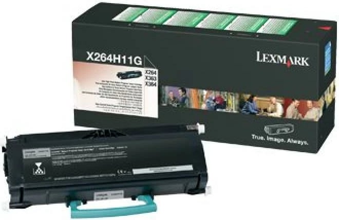 Toner, Lexmark X264H11G, kapacitet i lartë 9000 faqe, i zi
