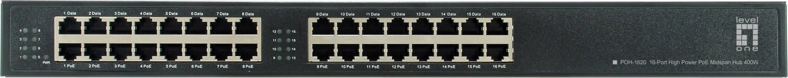 Hub PoE LevelOne POH-1620, 16 porta, Ethernet Gigabit, i zi