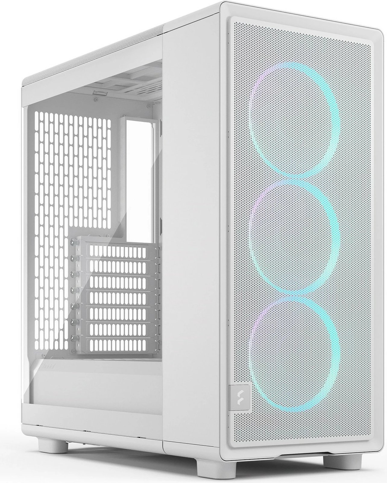 Kasë Fractal Design Epoch White TG RGB, Midi Tower, xham i temperuar, RGB, e bardhë