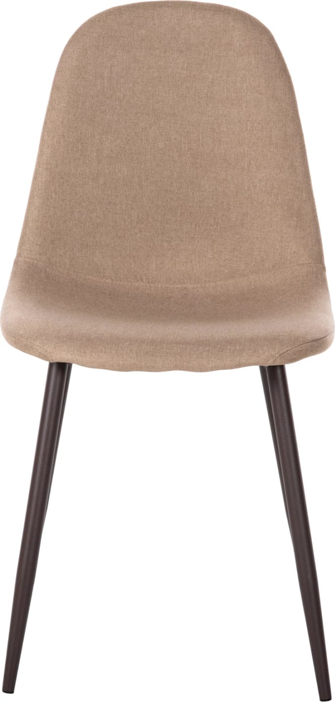 Karrige FH00100.07, pëlhurë bezhë dhe këmbë metalike, 45x52x85 cm., set prej 4 copë