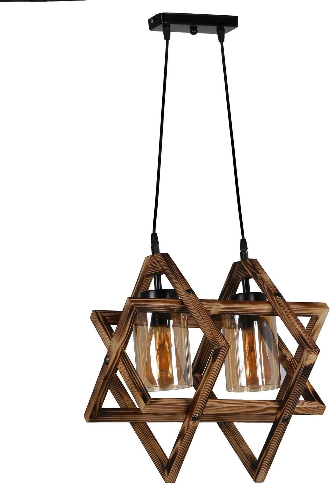 Llambë tavani prej druri, Opviq Berlin, 2 copë, ngjyrë kafe